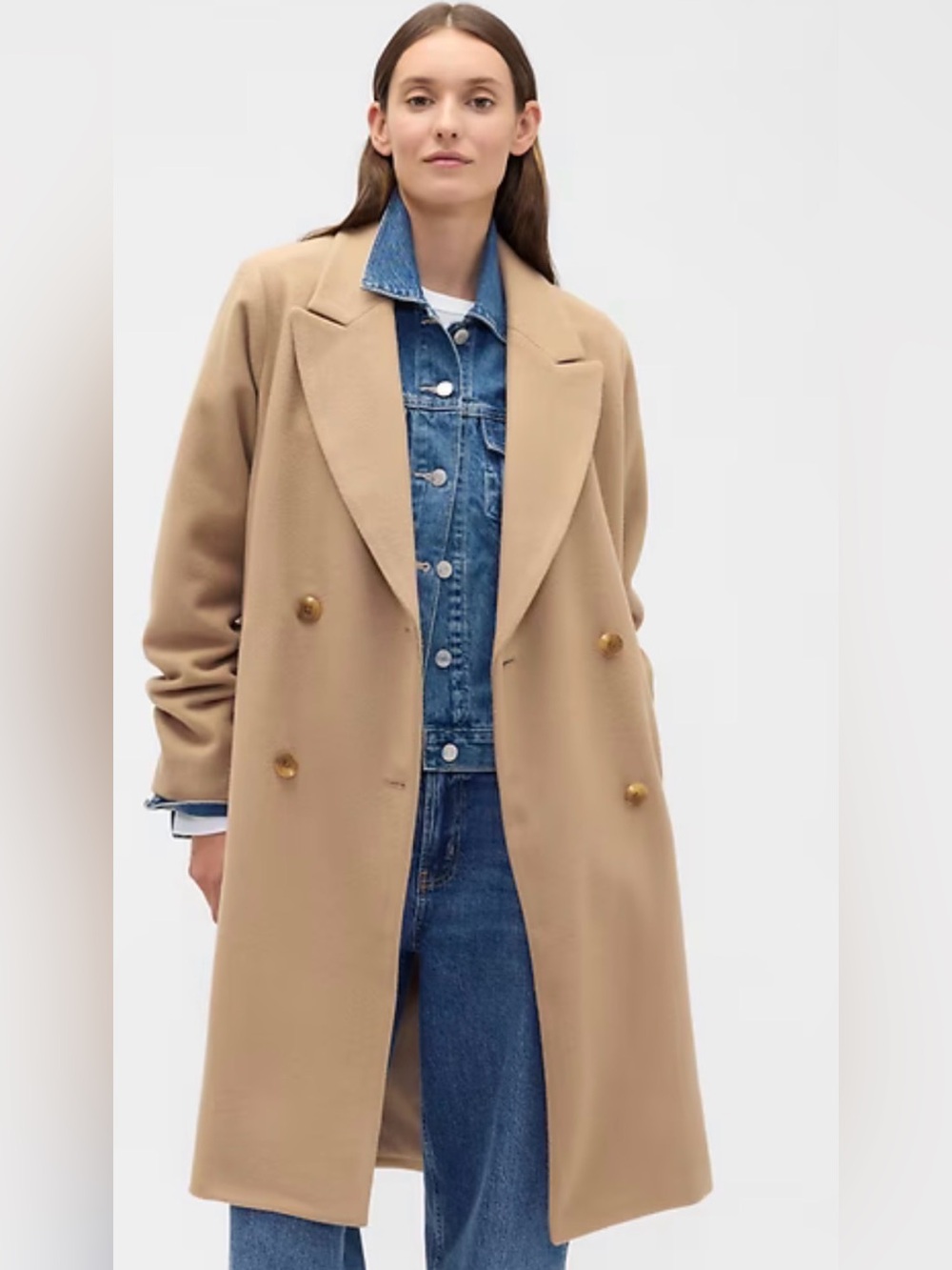 GAP  Camel Relaxed Topcoat